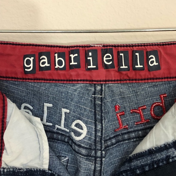 Gabriella Ltd UK 1973 Size 16 Embroidered Jeans Mid Wash Denim Streetwear Iconic - Picture 4 of 7